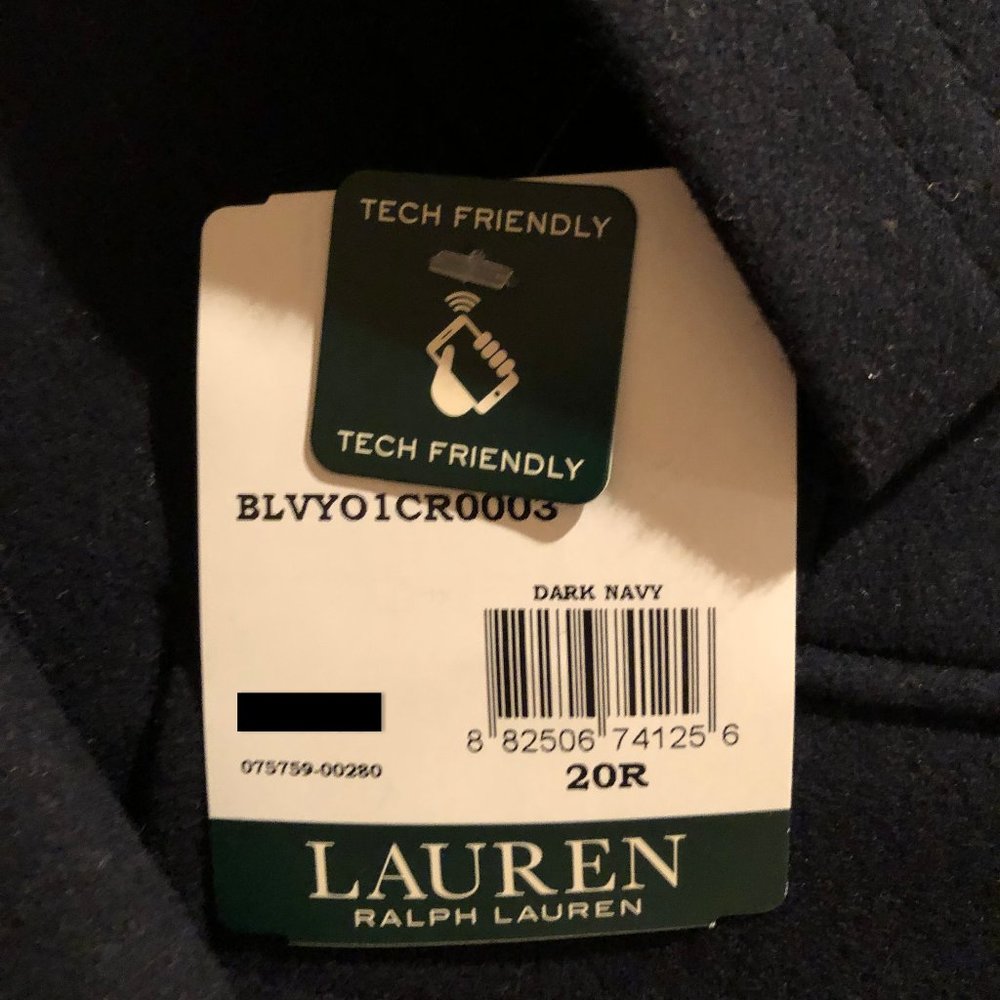 Lauren Ralph Lauren Big Boys Pea Overcoat - Dark Navy Wool - Picture 11 of 11
